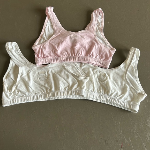 Fruit Of The Loom Training Bra Racerback Sports Bra Size 34 (2) White & (1) Pink - Picture 2 of 6